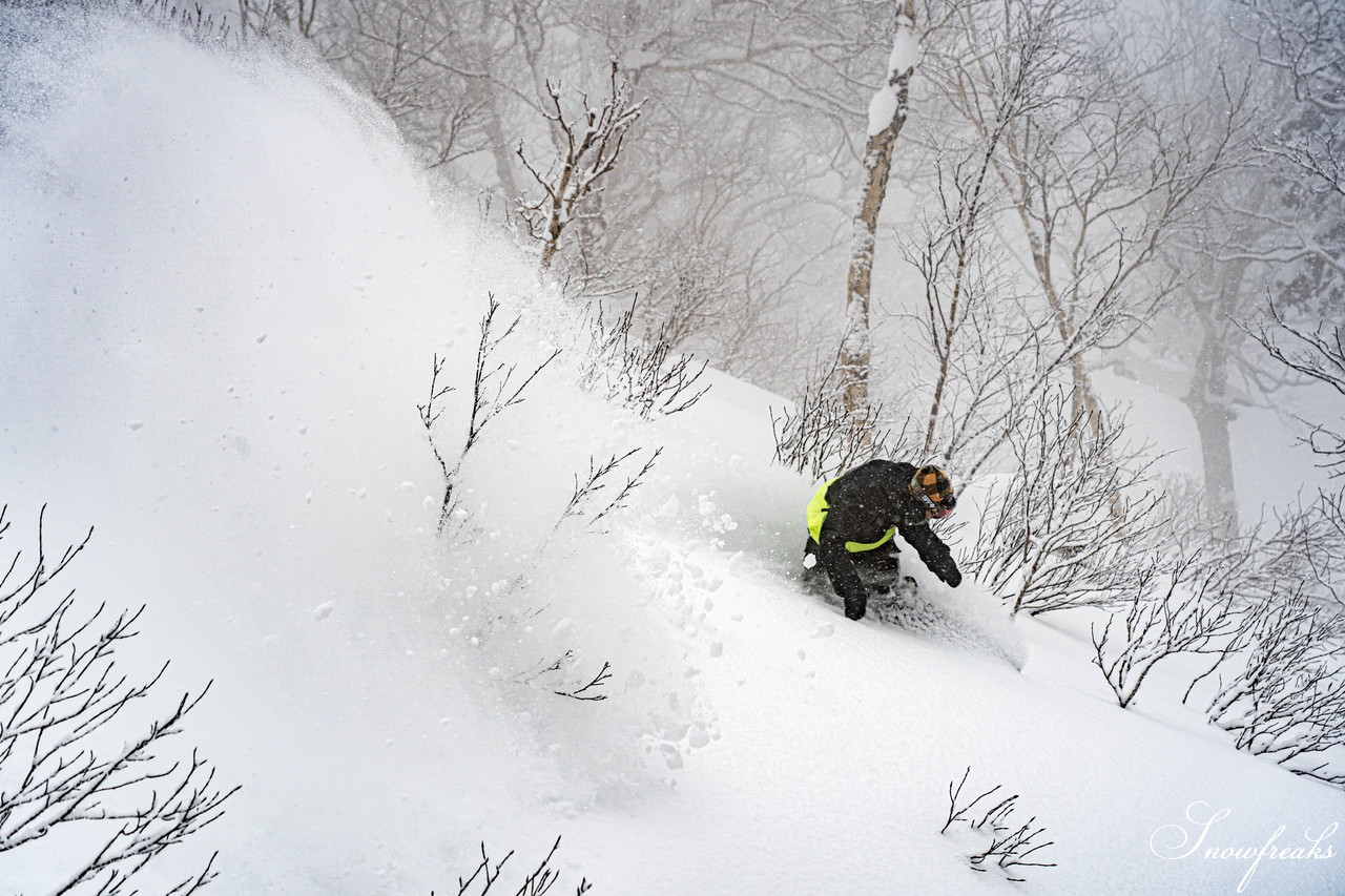 層雲峡黒岳ロープウェイスキー場　積雪170cm、雪質はパウダースノー。やはり、黒岳は別格のコンディション！